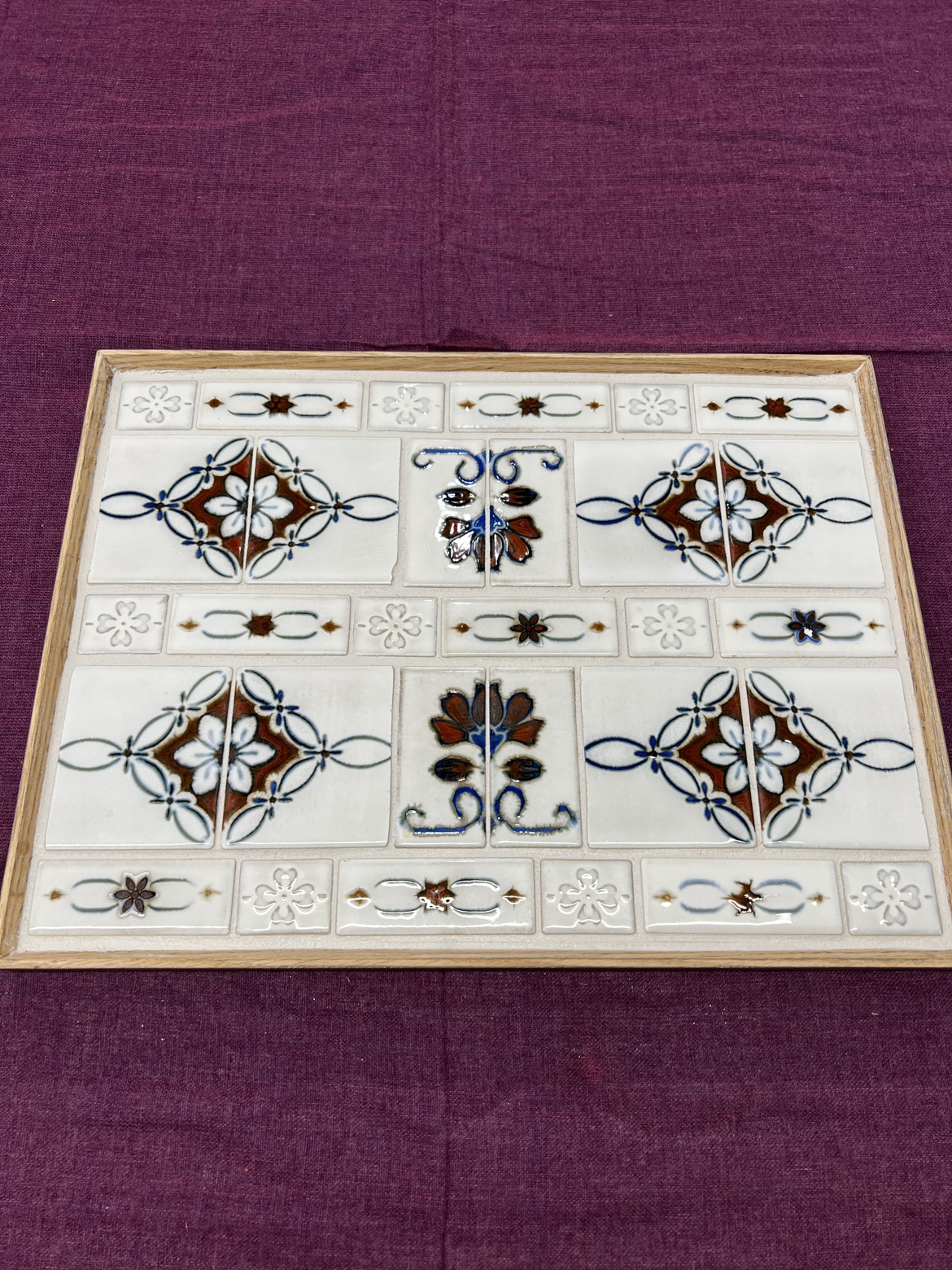 【DIYｷｯﾄ】昭和レトロタイル・トレイ(ホワイト)